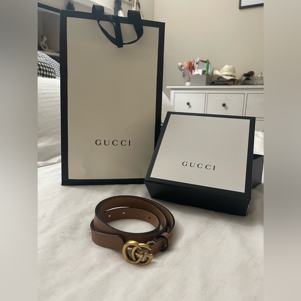 Gucci Thin Belt with Double G Buckle